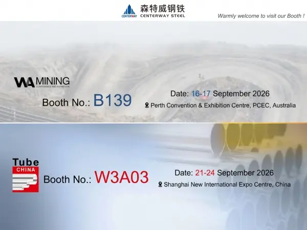 WA Mining 2026, Tube China 2026, exposición de tubos de acero, sistemas de tuberías, tubos de acero, accesorios de tuberías, válvulas industriales, equipos de tuberías, soluciones de tuberías mineras, sistemas de tuberías de ingeniería